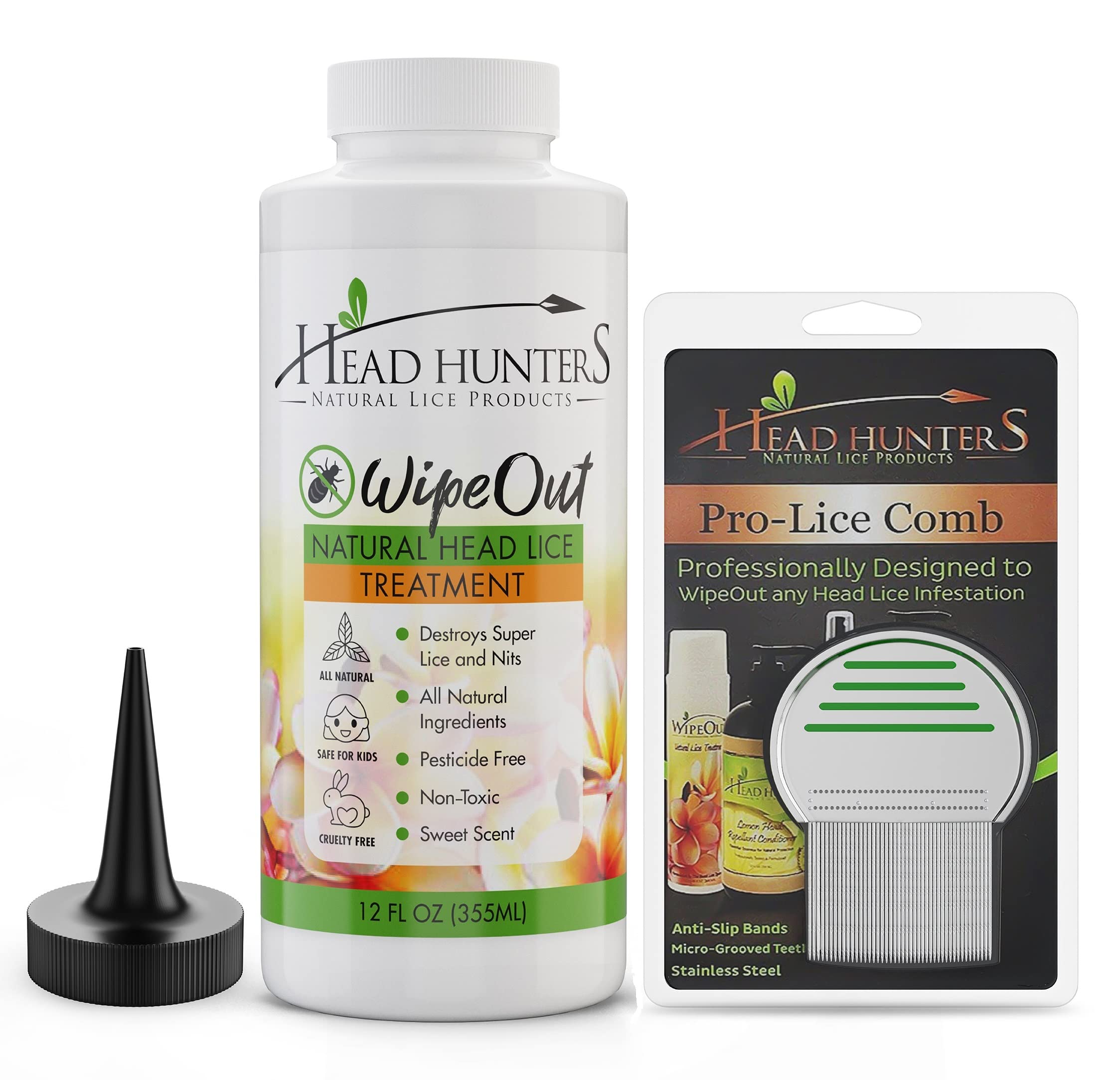WipeOut Lice Treatment (12oz) & Pro Lice Comb